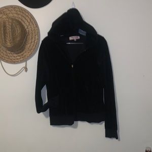 Classic Juicy Couture Black Velour Hoodie XL